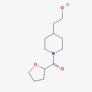 molecular formula C12H21NO3 B1476166 (4-(2-Hydroxyethyl)piperidin-1-yl)(tetrahydrofuran-2-yl)methanone CAS No. 2020271-78-5