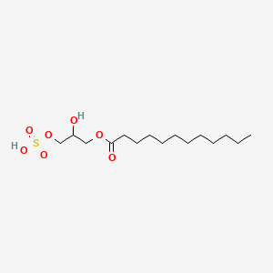 Dodecanoic acid, 2-hydroxy-3-(sulfooxy)propyl ester