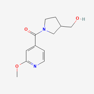 molecular formula C12H16N2O3 B1476172 (3-(Hydroxymethyl)pyrrolidin-1-yl)(2-methoxypyridin-4-yl)methanone CAS No. 2098100-94-6