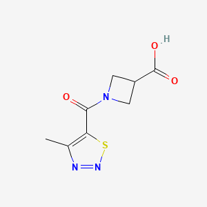 1-(4-Methyl-1,2,3-thiadiazole-5-carbonyl)azetidine-3-carboxylic acid
