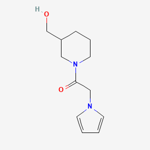 molecular formula C12H18N2O2 B1476178 1-(3-(hydroxymethyl)piperidin-1-yl)-2-(1H-pyrrol-1-yl)ethan-1-one CAS No. 2090573-06-9