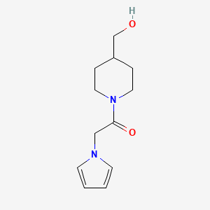 1-(4-(hydroxymethyl)piperidin-1-yl)-2-(1H-pyrrol-1-yl)ethan-1-one