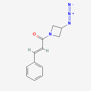 molecular formula C12H12N4O B1476181 1-(3-Azidoazetidin-1-yl)-3-phenylprop-2-en-1-one CAS No. 2098157-54-9