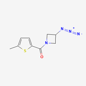 molecular formula C9H10N4OS B1476182 (3-叠氮基氮杂环丁烷-1-基)(5-甲硫基噻吩-2-基)甲苯酮 CAS No. 2098122-04-2