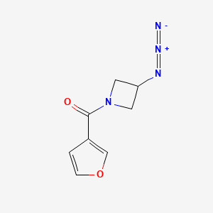 molecular formula C8H8N4O2 B1476185 (3-叠氮代氮杂环丁-1-基)(呋喃-3-基)甲酮 CAS No. 2098032-62-1