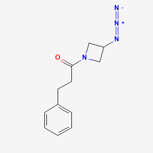 molecular formula C12H14N4O B1476186 1-(3-Azidoazetidin-1-yl)-3-phenylpropan-1-one CAS No. 2098011-11-9