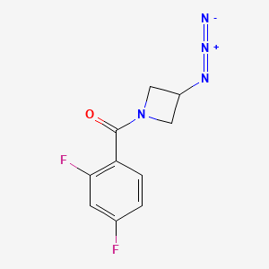 molecular formula C10H8F2N4O B1476191 (3-叠氮代氮杂环丁-1-基)(2,4-二氟苯基)甲酮 CAS No. 2097952-02-6