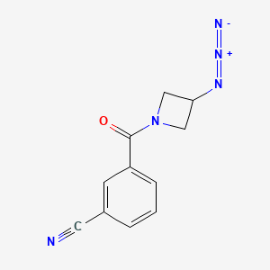 molecular formula C11H9N5O B1476194 3-(3-叠氮代氮杂环丁-1-羰基)苯甲腈 CAS No. 2098031-90-2