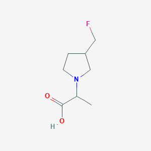 molecular formula C8H14FNO2 B1476201 2-(3-(Fluoromethyl)pyrrolidin-1-yl)propanoic acid CAS No. 2089722-81-4