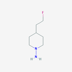 molecular formula C7H15FN2 B1476202 4-(2-Fluoroethyl)piperidin-1-amine CAS No. 2098095-18-0