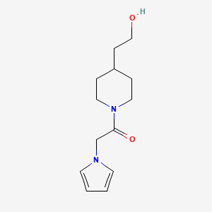 1-(4-(2-hydroxyethyl)piperidin-1-yl)-2-(1H-pyrrol-1-yl)ethan-1-one