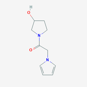 molecular formula C10H14N2O2 B1476205 1-(3-hydroxypyrrolidin-1-yl)-2-(1H-pyrrol-1-yl)ethan-1-one CAS No. 2090399-25-8