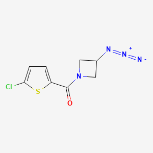 molecular formula C8H7ClN4OS B1476206 (3-Azidoazetidin-1-yl)(5-chlorothiophen-2-yl)methanone CAS No. 2098080-16-9