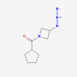 molecular formula C9H14N4O B1476207 (3-Azidoazetidin-1-yl)(cyclopentyl)methanone CAS No. 2098080-43-2