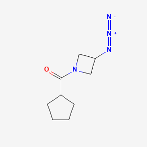 molecular formula C9H14N4O B1476207 (3-叠氮基氮杂环丁烷-1-基)(环戊基)甲酮 CAS No. 2098080-43-2