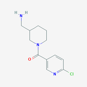 molecular formula C12H16ClN3O B1476211 (3-(Aminomethyl)piperidin-1-yl)(6-chloropyridin-3-yl)methanone CAS No. 2098046-52-5