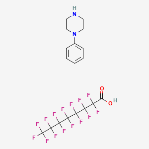 2,2,3,3,4,4,5,5,6,6,7,7,8,8,8-pentadecafluorooctanoic acid;1-phenylpiperazine