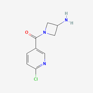 molecular formula C9H10ClN3O B1476214 (3-氨基氮杂环丁-1-基)(6-氯吡啶-3-基)甲酮 CAS No. 2097978-68-0