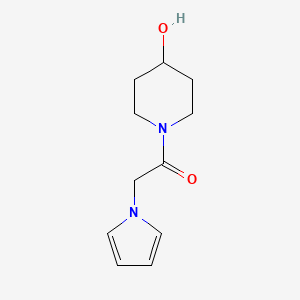 molecular formula C11H16N2O2 B1476216 1-(4-hydroxypiperidin-1-yl)-2-(1H-pyrrol-1-yl)ethan-1-one CAS No. 2092698-02-5
