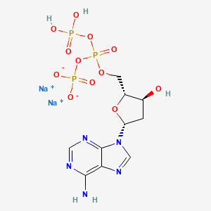 disodium;[[(2R,3S,5R)-5-(6-aminopurin-9-yl)-3-hydroxyoxolan-2-yl]methoxy-phosphonooxyphosphoryl] phosphate