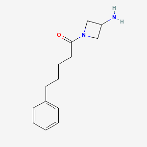 molecular formula C14H20N2O B1476221 1-(3-氨基氮杂环丁-1-基)-5-苯基戊酮 CAS No. 2098010-35-4
