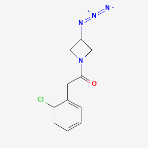 molecular formula C11H11ClN4O B1476224 1-(3-Azidoazetidin-1-yl)-2-(2-chlorophenyl)ethan-1-one CAS No. 2098065-60-0