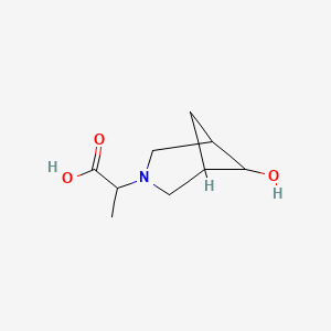 molecular formula C9H15NO3 B1476225 2-(6-Hydroxy-3-azabicyclo[3.1.1]heptan-3-yl)propanoic acid CAS No. 2097949-04-5