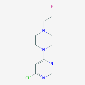 molecular formula C10H14ClFN4 B1476226 4-Chloro-6-(4-(2-fluoroethyl)piperazin-1-yl)pyrimidine CAS No. 1997713-04-8