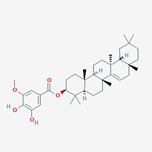 [(3S,4aR,6aR,6aS,8aR,12aR,14aR,14bR)-4,4,6a,6a,8a,11,11,14b-octamethyl-1,2,3,4a,5,6,8,9,10,12,12a,13,14,14a-tetradecahydropicen-3-yl] 3,4-dihydroxy-5-methoxybenzoate