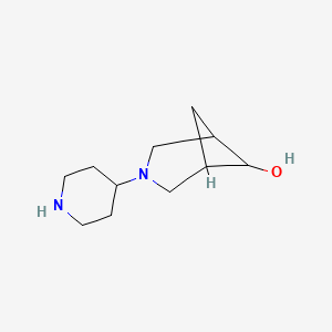 molecular formula C11H20N2O B1476231 3-(Piperidin-4-yl)-3-azabicyclo[3.1.1]heptan-6-ol CAS No. 2098130-80-2