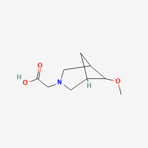 molecular formula C9H15NO3 B1476233 2-(6-Methoxy-3-azabicyclo[3.1.1]heptan-3-yl)acetic acid CAS No. 2098090-13-0