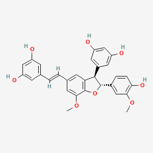 5-((E)-2-((2R,3R)-3-(3,5-Dihydroxyphenyl)-2-(4-hydroxy-3-methoxyphenyl)-7-methoxy-2,3-dihydrobenzofuran-5-yl)vinyl)benzene-1,3-diol