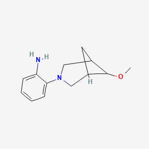 molecular formula C13H18N2O B1476234 2-(6-Methoxy-3-azabicyclo[3.1.1]heptan-3-yl)aniline CAS No. 2097982-66-4