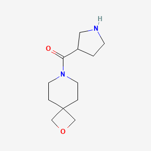 molecular formula C12H20N2O2 B1476237 Pyrrolidin-3-yl(2-oxa-7-azaspiro[3.5]nonan-7-yl)methanone CAS No. 2097995-32-7