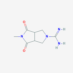 molecular formula C8H12N4O2 B1476238 5-methyl-4,6-dioxohexahydropyrrolo[3,4-c]pyrrole-2(1H)-carboximidamide CAS No. 2098091-14-4