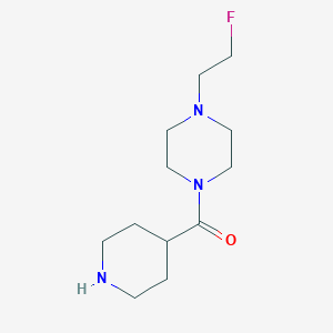 molecular formula C12H22FN3O B1476239 (4-(2-Fluoroetil)piperazin-1-il)(piperidin-4-il)metanona CAS No. 2098082-54-1