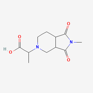 molecular formula C11H16N2O4 B1476246 2-(2-methyl-1,3-dioxooctahydro-5H-pyrrolo[3,4-c]pyridin-5-yl)propanoic acid CAS No. 2097946-22-8