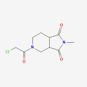 molecular formula C10H13ClN2O3 B1476248 5-(2-氯乙酰基)-2-甲基六氢-1H-吡咯并[3,4-c]吡啶-1,3(2H)-二酮 CAS No. 2098038-89-0