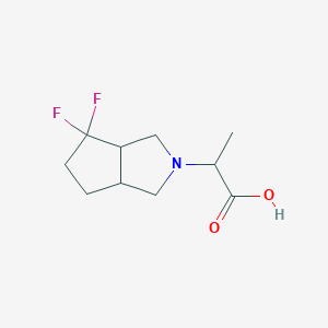 molecular formula C10H15F2NO2 B1476249 2-(4,4-difluorohexahydrocyclopenta[c]pyrrol-2(1H)-yl)propanoic acid CAS No. 1849683-40-4