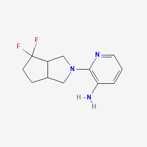 molecular formula C12H15F2N3 B1476250 2-(4,4-difluorohexahydrocyclopenta[c]pyrrol-2(1H)-yl)pyridin-3-amine CAS No. 2098067-05-9
