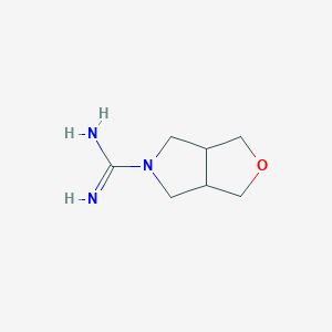 molecular formula C7H13N3O B1476254 tetrahydro-1H-furo[3,4-c]pyrrole-5(3H)-carboximidamide CAS No. 2098038-69-6