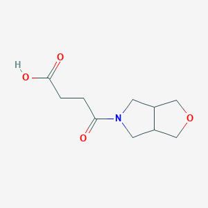 molecular formula C10H15NO4 B1476256 4-oxo-4-(tetrahydro-1H-furo[3,4-c]pyrrol-5(3H)-yl)butanoic acid CAS No. 2097993-33-2