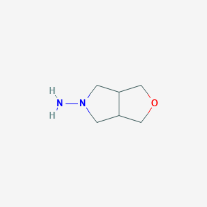 molecular formula C6H12N2O B1476257 tetrahydro-1H-furo[3,4-c]pyrrol-5(3H)-amine CAS No. 2098066-58-9