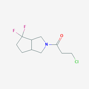 molecular formula C10H14ClF2NO B1476260 3-chloro-1-(4,4-difluorohexahydrocyclopenta[c]pyrrol-2(1H)-yl)propan-1-one CAS No. 2097993-63-8