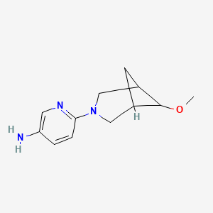 molecular formula C12H17N3O B1476261 6-(6-Methoxy-3-azabicyclo[3.1.1]heptan-3-yl)pyridin-3-amine CAS No. 2097982-70-0