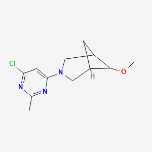 molecular formula C12H16ClN3O B1476263 3-(6-Chloro-2-methylpyrimidin-4-yl)-6-methoxy-3-azabicyclo[3.1.1]heptane CAS No. 2098122-58-6