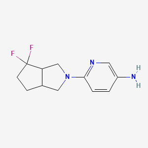 molecular formula C12H15F2N3 B1476269 6-(4,4-difluorohexahydrocyclopenta[c]pyrrol-2(1H)-yl)pyridin-3-amine CAS No. 2098130-60-8