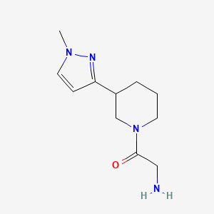 molecular formula C11H18N4O B1476274 2-amino-1-(3-(1-methyl-1H-pyrazol-3-yl)piperidin-1-yl)ethan-1-one CAS No. 2090943-98-7