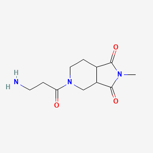 molecular formula C11H17N3O3 B1476280 5-(3-aminopropanoyl)-2-methylhexahydro-1H-pyrrolo[3,4-c]pyridine-1,3(2H)-dione CAS No. 2098039-00-8