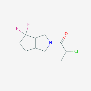 molecular formula C10H14ClF2NO B1476284 2-chloro-1-(4,4-difluorohexahydrocyclopenta[c]pyrrol-2(1H)-yl)propan-1-one CAS No. 2098130-54-0